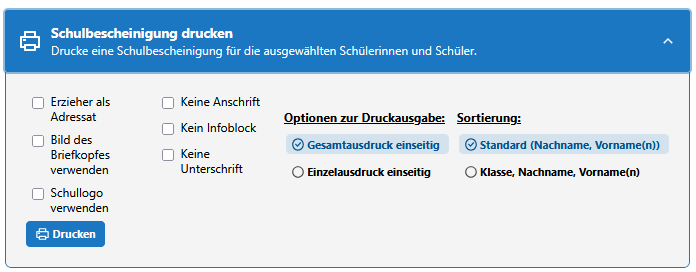 Gruppenprozess Schulbescheinigung
