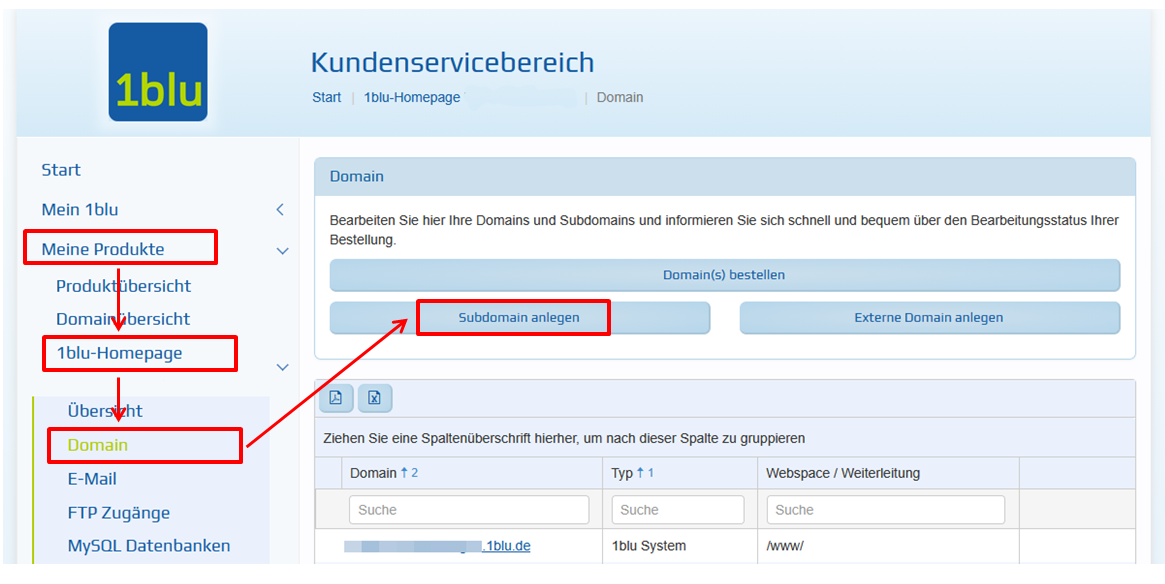 Bereich Domain