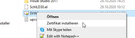 Installieren Sie das Zertifikat, um Browser-Nachfragen zu unterbinden. Https-Zertifikat in MS Windows installieren