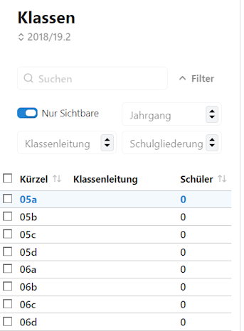 Die Auswahlliste