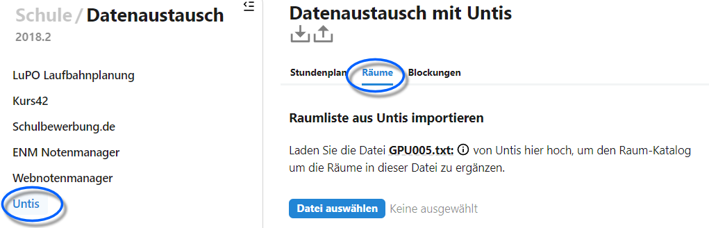 Import der Raumdatei GPU0005.txt aus Units