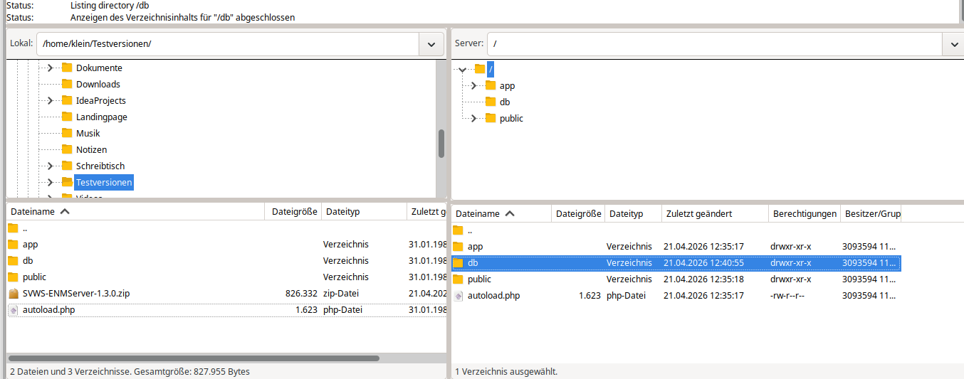 Filezilla upload