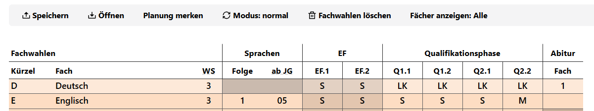 Klicken Sie auf Speichern im Kopf, um die Laufbahnwahl wieder als Datei herunterzuladen. Laden Sie die Laufbahnwahl in eine Datei herunter, indem Sie auf Speichern klicken